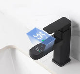 Torneira Lavabo com Touch Screen Misturador - Torneira Lavabo com Touch Screen Misturador - Preto Curto - Polideia